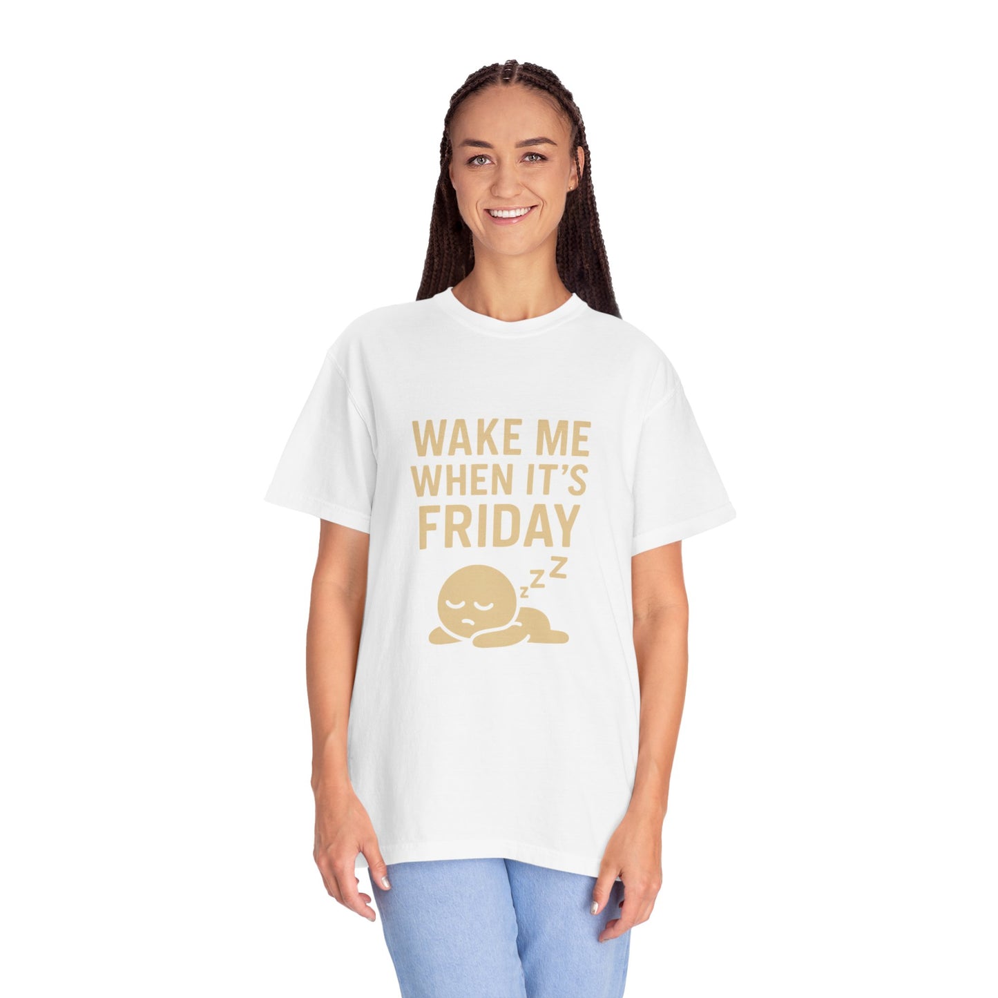Friday Vibes Unisex T-shirt, Wake Me When It’s Friday Tee, Gift for Workaholics, Casual Weekend Wear, Relaxation Shirt, Fun T-shirt