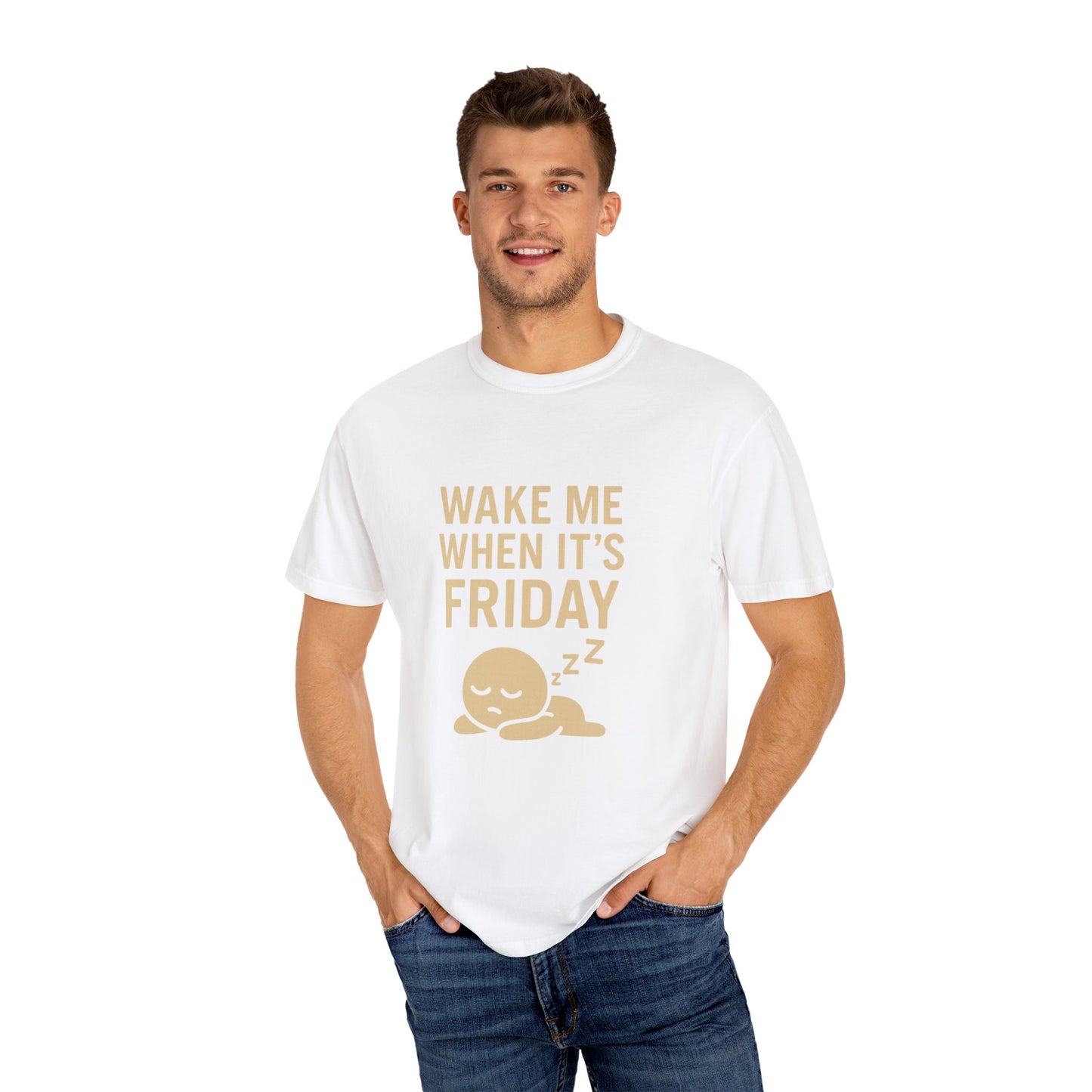 Friday Vibes Unisex T-shirt, Wake Me When It’s Friday Tee, Gift for Workaholics, Casual Weekend Wear, Relaxation Shirt, Fun T-shirt