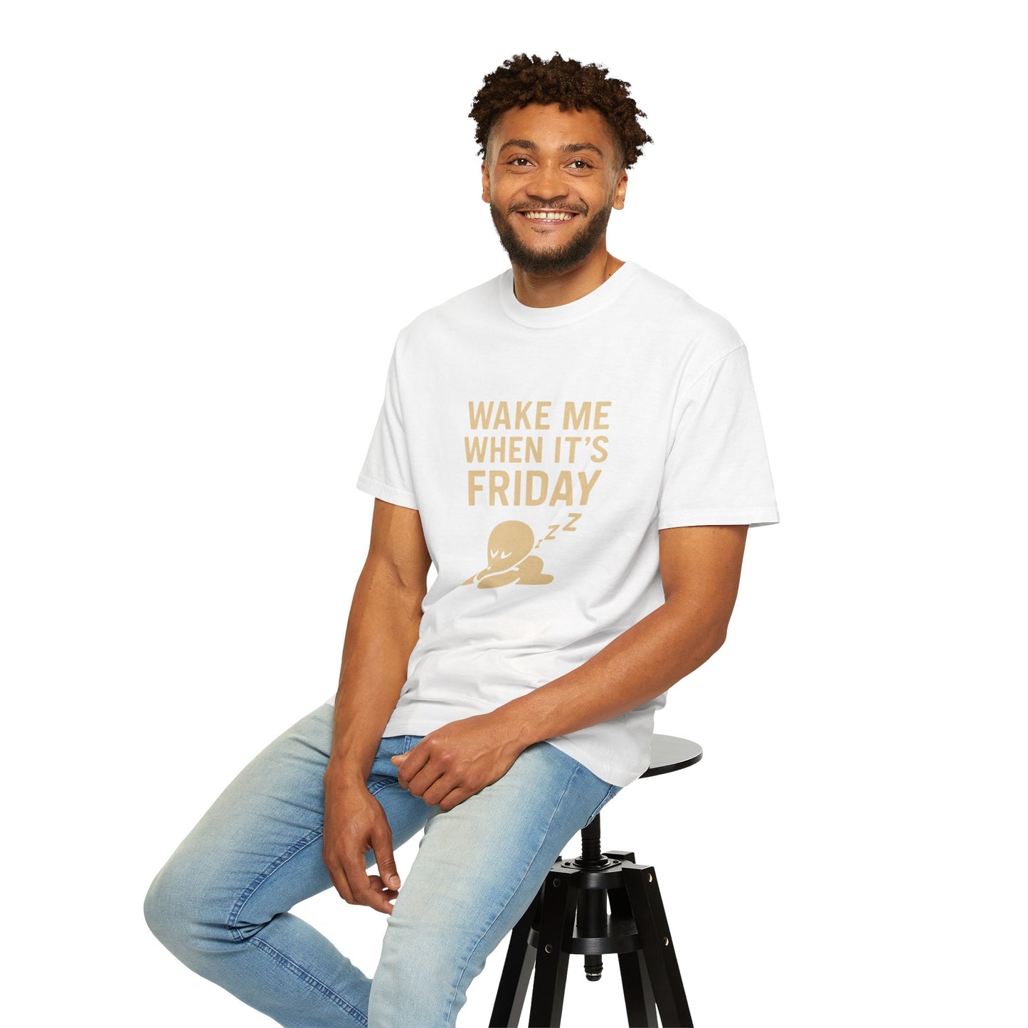 Friday Vibes Unisex T-shirt, Wake Me When It’s Friday Tee, Gift for Workaholics, Casual Weekend Wear, Relaxation Shirt, Fun T-shirt